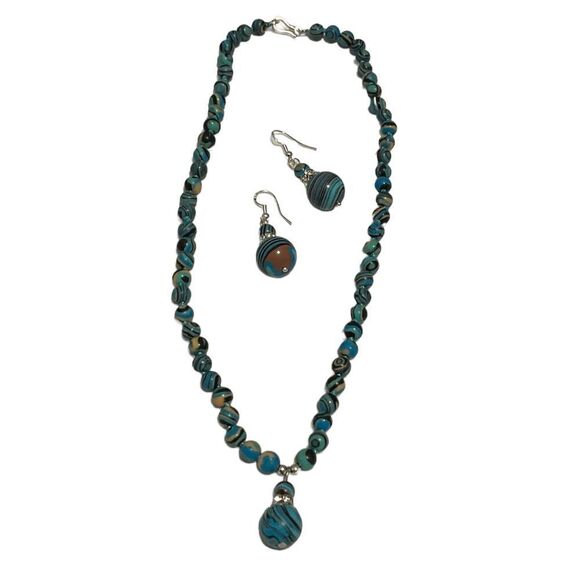 Multi Turquoise (Calcilica) Necklace Earring Set NWT Black Friday sale! - Picture 9 of 11